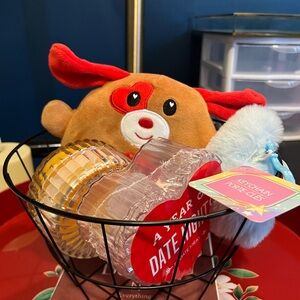 Cute Brown and Red Plush Toy with Accessories